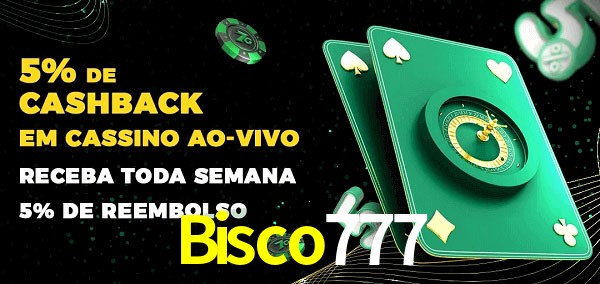 Promoções do cassino ao Vivo Bisco777